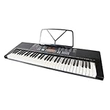 Teclado musical profissional 61 teclas lcd timbres e ritmos