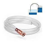 Duradero: La válvula de cobre y la manguera de PVC están firmemente conectadas - Válvula duradera con una abertura de aproximadamente 20 mm - Bola antirretorno de vidrio resistente a la corrosión.
