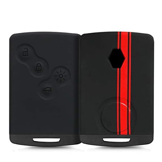kwmobile Funda para Llave de 4 Botones para Coche Renault (Solamente Keyless Go) - Carcasa Protectora Suave de Silicona - Case de Mando de Auto con diseño de Rally