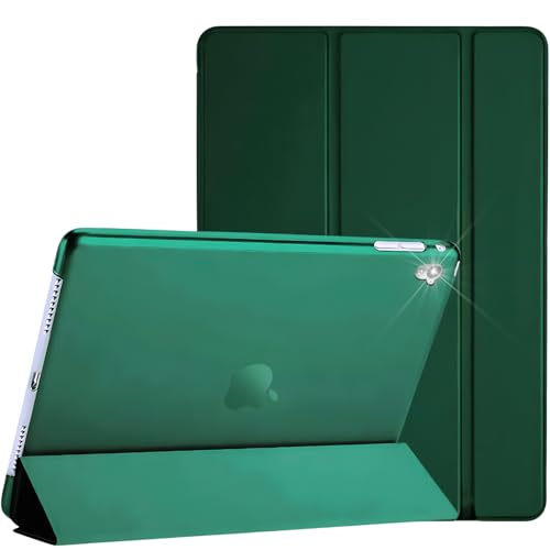 For Apple iPad 7th / 8th / 9th Generation Case Cover (2019/2020/2021) (10.2" Inch) Smart Magnetic Leather - Model No. A2197_A2198_A2200_A2270_A2428_A2429_A2430_A2602_A2603_A2604_A2605 (Emerald Green)
