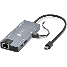 gofanco Prophecy Mini DisplayPort 4K Video Dock/Docking Station, 4K @30Hz HDMI 1.4 or 4K @60Hz DP 1.2, USB 3.0 & Gb Ethernet Adapter Hub, PC, and MacBook, TAA Compliant Windows & Mac
