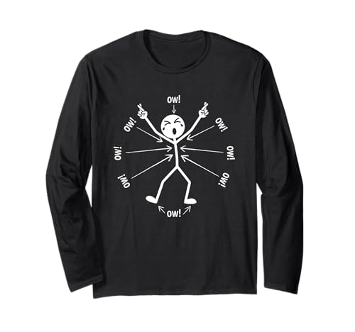 Ow Ow Ow Ow Stickman Figure Humorous Chronic Pain Awareness ����T�V���c