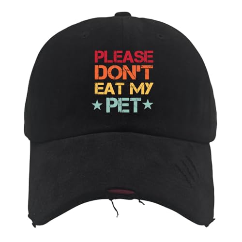 Please Don't Eat My Pet Hat Runners Hat AllBlack Mens Trucker Hats Gifts for Dad Golf Hat