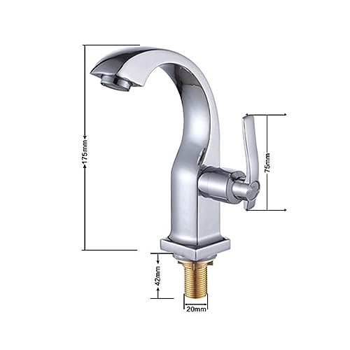 Grifo de lavabo de una sola manija para espacios compactos 8