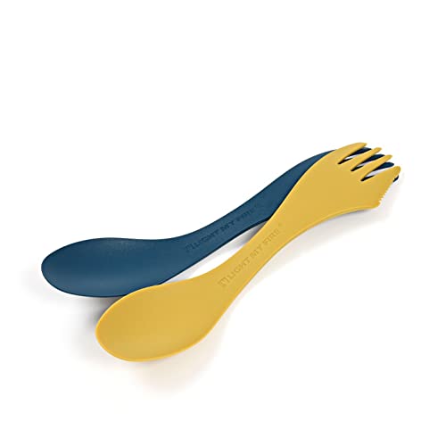 Light my Fire Unisex-Adult Spork Medium Bio 2-Pack Mustyyellow/Hazyblue Camping, L