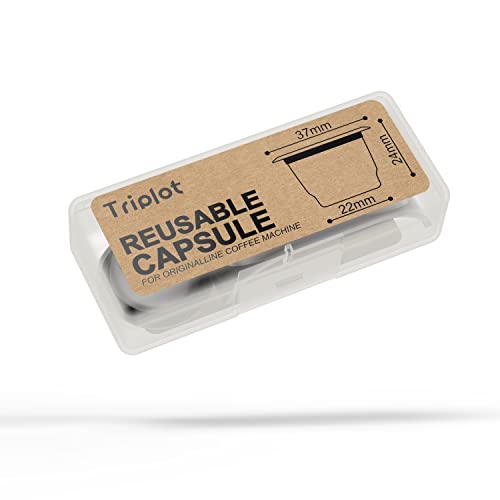 Reusable Capsules for Nespresso OriginalLine - Refillable Coffee Pods,Stainless Steel Cups Compatible for Nespresso OriginalLine Machine (1pod+50lids)