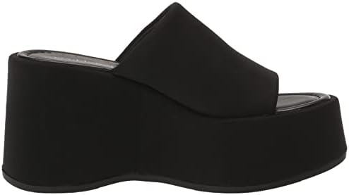 Madden Girl Women's Nicco Wedge Sandal, Black Fabric, 8.5 | Image 5