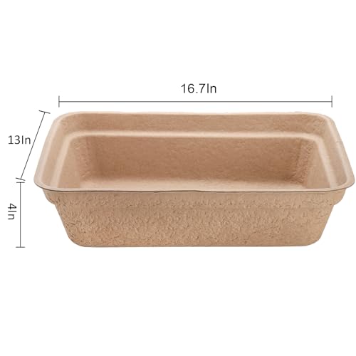 WUWEOT 8 Pack Disposable Cat Litter Box, Paper Cat Litter Tray Pet Litter Pan, 16.7\" X 13\" X 4\" Travel Small Animal Clean Sifting Potty for Indoor Outdoor Cat, Hamster, Guinea Pig, Mice, Bunny