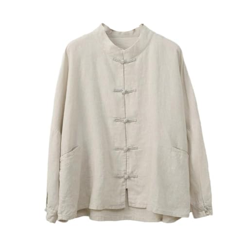 Chemisier en coton rétro GUOYUXIAO style chinois pour femme au printemps