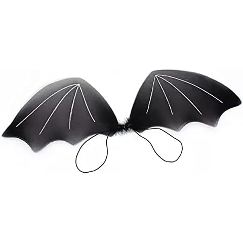 Allsorts® Black Glitter Bat Wings, Halloween Fancy Dress Wings, Bat Costume Fairy Wings Girls/Boys Cover