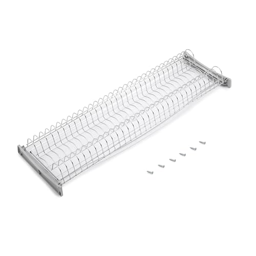 Emuca Suprastar Dish Drainer for high, 900mm, Grey Metallic, Steel, Chrome, Module 90cm