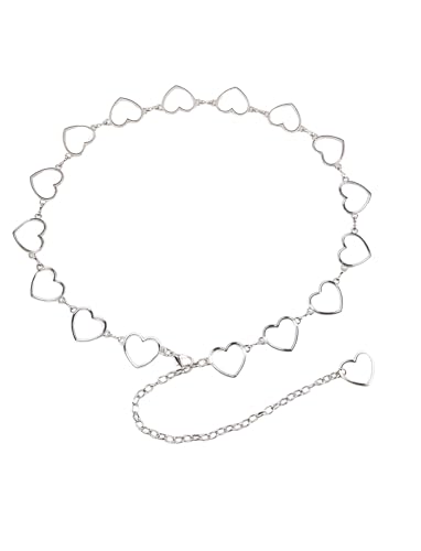 Ammiko Fashion Chain Belt for Women Adjustable Waist Belts for Dresses Jeans Pants Country Concert Outfit