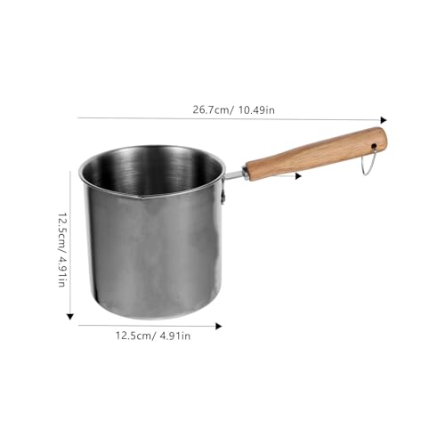 Kichvoe Frigideira Com Cesto Frigideira Funda De Aço Inoxidável Panela De Leite Com Pegador De Alime