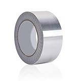 LAITER Aluminium Klebeband Selbstklebendes Aluminiumband Aluminiumklebebänder Zum Abdichten oder Dämmen Für Reparaturen von metallischen Oberflächen(48MM x 30M)