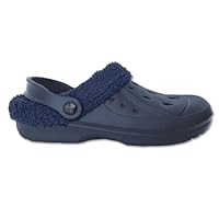 The Essentials Wardrobe Mens TEW Fleece Lined Clogs - Navy - 10