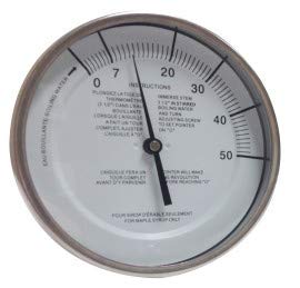 Baker T5112MSSP Maple Syrup Stem Thermometer, 5" dial, 12" stem