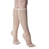 DJMed Leg Skin Protectors - Protective Leg Sleeves, for Sensitive Skin, Help Protect from Tears & Bruising - Pair, Tan (Medium/Regular)
