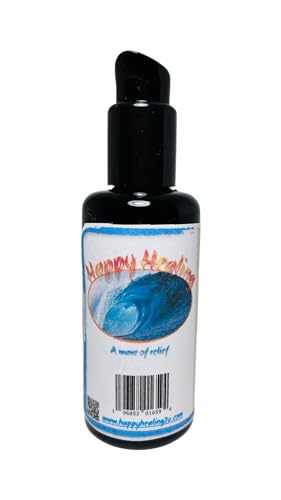 Happy Healing Oil - 4oz glass bottle- Alleviate muscle tightness -rub happy healing on and Make your muscles smile again.