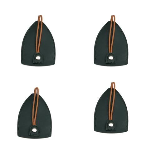 WTRYT Lot de 4 étuis de protection pour clés en cuir synthétique - Mini étui à clés - Petit porte-clés - Porte-clé de voiture portable pour cadeaux - Clé de voiture - Clé d'appartement