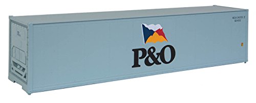 Walthers SceneMaster HO Scale Model of Pacific & Orient (Gray, Black; Flag Logo) 40' Hi Cube Smooth Side Reefer Container,949-8354