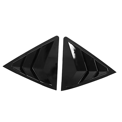 Side Window Louver Shades : Black Rear Window Vent Cover, Compatible with HyundaiElantra 2016 2020, 2Pcs