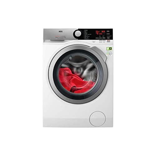 AEG L8FEE162V Lavatrice di Libera installazione, Caricamento frontale, 10 kg/1600 rpm, Serie 8000, Universal Dose, Motore Inverter, Funzione Vapore, Programma Rapido, LCD, Bianco, Classe A