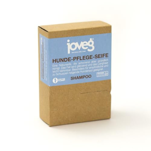 joveg® Hundeshampoo Pflege Seife - Sanfte Reinigung Fellpflege und Hautpflege für Hunde - Wirkt rückfettend und schützt die Haut vor Austrocknung - Made in Germany, Handgemacht, 100g