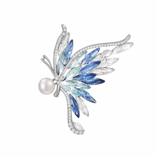 Image of Butterfly Bee Brooches - Rhinestone Butterfly & Bee Lapel Pins - Valentine's Day Gifts for Her