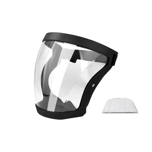 Full Face Safety Shield – Protective Face Cover With Respiratory Filter Plug, Transparent Protective Hood | Construction Welding For Food Processing, Kitchen Work & Industrial Safety