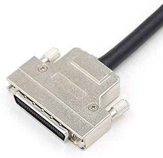 Davitu Wires & Cables - 50-pin HPDB50 or HPCN50 SCSI SCSI50 Extension Data Cable, DB or CN type, Length Customizable, Plastic or Metal Connector - (Color: CN50 Metal, Length: 50cm)