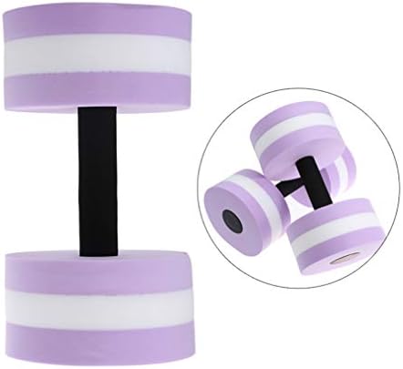 VORCOOL 1 Pcs Aquatic Exercise Dumbells EVA Water Barbells Hand Bar For Water Resistance Aerobics Swimming Trainning (Purple)