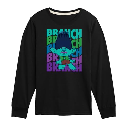 HYBRID APPAREL Trolls - Branch Stacked - Toddler & Youth Long Sleeve Graphic T-Shirt