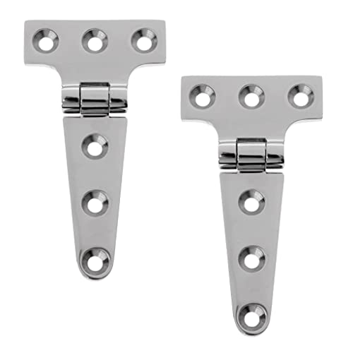 T Hinges Heavy Duty 316 Stainless Steel Hinges Marine Strap Hinges Marine Grade Dock Hinges 4 Inch / 6 Inch (4Inch (100Mm)) #TOP2