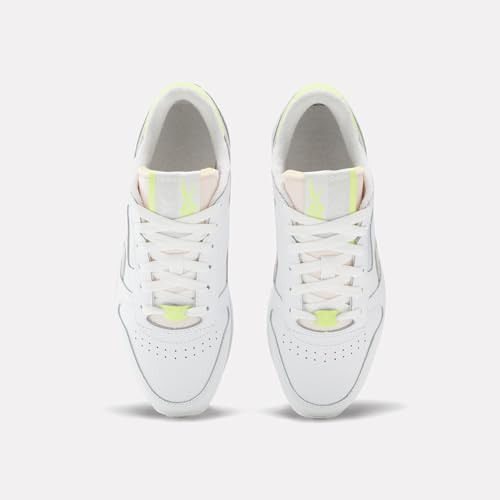 Image of Reebok Women's Classic Leather Trainers, Ftwwht Pugry2 Aciyel, 10.5 US
