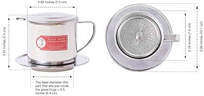 Thang Long Vietnamese Coffee Filter Maker Press. Screw Down Phin Made in Vietnam. Authentic (1, Medium (8 oz)) - 2