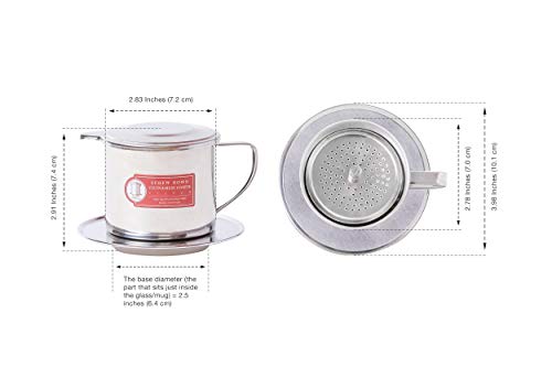 Thang Long Vietnamese Coffee Filter Maker Press. Screw Down Phin Made in Vietnam. Authentic (2, Medium (8 oz)).