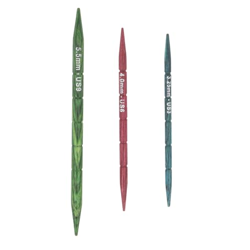 KnitPro Dreamz Wood Cable Needles- Pack of 3 (US Size 3 6 & 9)