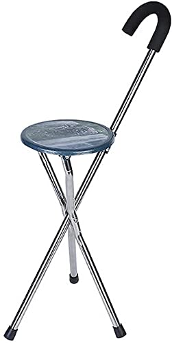 Tabouret de béquille de siège pliant et canne de marche ergonomique