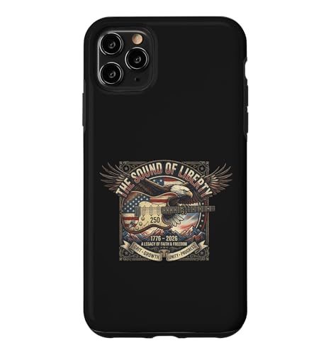 250���N�L�O 1776-2026 Liberty Sound Guitar Eagle July �X�}�z�P�[�X iPhone 11 Pro Max �p