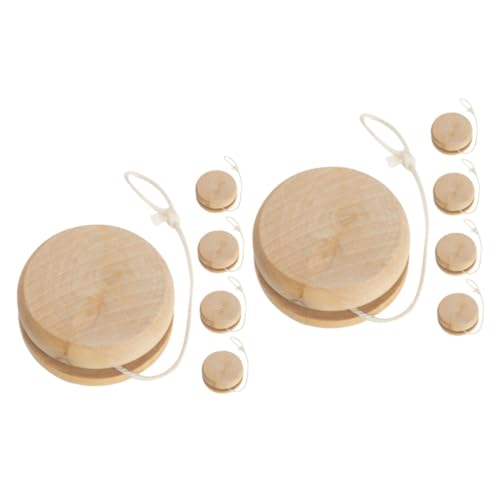 Toddmomy 2sets Wooden Perfect Toy for Boys and Girls Yoyo Balls for Park 5pcs*2