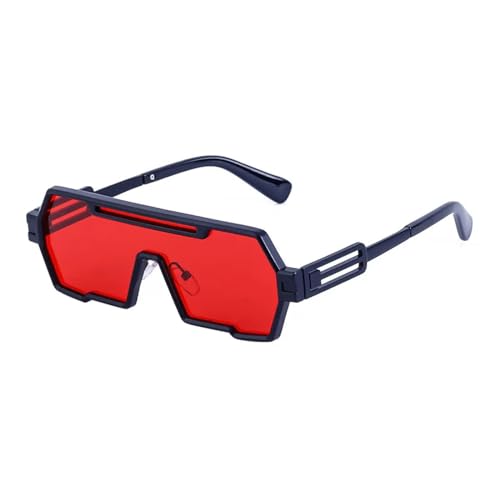 Lunettes de soleil punk vintage monture métal haut de gamme design géant