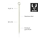 Viski Gold Cocktail Picks - Heavy Duty Toothpicks Stainless Steel Metal Drink Skewers Barware Accessories, 4.25″