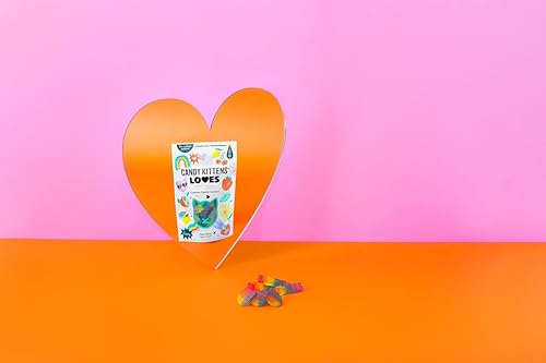 Candy Kittens Vegan Sweets LOVES – Plant-Based Vegan Treats with Fruity Flavour, No Nasties, Made with Real Fruit Juice – Ideal Snacks for Sweet Hampers & Pick and Mix – 140g Pack of 7