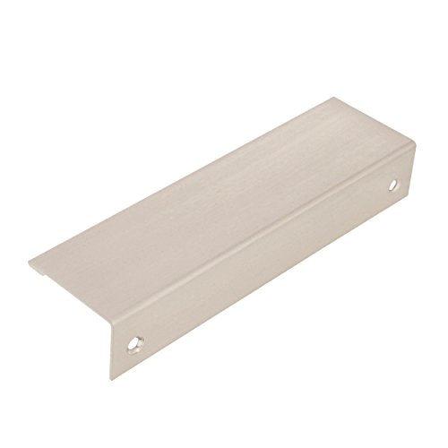 Image of Amerock | Cabinet Pull | Satin Nickel | 5-1 /16 inch (128 mm) Center to Center | Edge Pull | 1 Pack | Drawer Pull | Drawer Handle | Cabinet Hardware