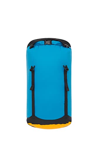 Image of Sea to Summit eVac Compression Dry Bag, Waterproof Compression Sack, 20 Liter, Turkish Tile Blue