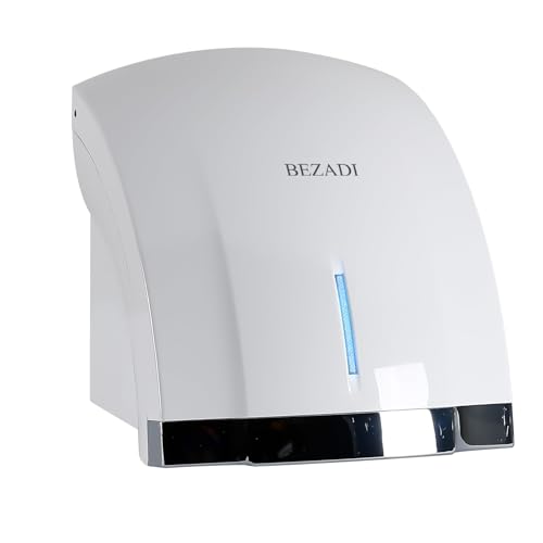BEZADI Hand Dryer Commercial Hand Dryer for Toilets, Warm n Cold Air Switch Automatic Compact Electric Hand Dryers, 220V-240V, White