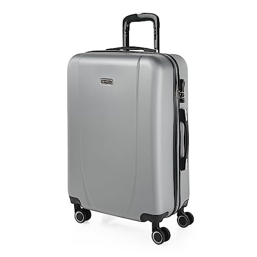 ITACA - Maletas de Viaje Grandes 23 Kilos. Maleta Grande de Viaje Rígida 4 Ruedas. Maletas Grandes de Viaje de ABS Resistente. Maleta Viaje 65cm Candado Combinacion 71170, Plata