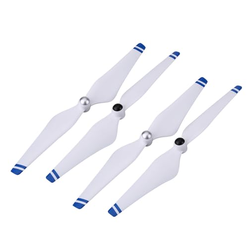 RC Drohne Propellerblätter, CW/CCW Selbstsichernde Propeller Blades für 2/3 E300, 2 Paar (Weiß + Blau) für Aerial Photography, Racing, FPV