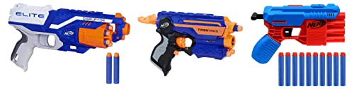 Image of Nerf Disruptor Elite Toy Blaster 6-Dart Rotating& Alpha Strike Fang Qs-4 Toy Blaster 4-Dart&N-Strike Elite Plastic Fire Strike Blaster Toy Gun,Multicolor