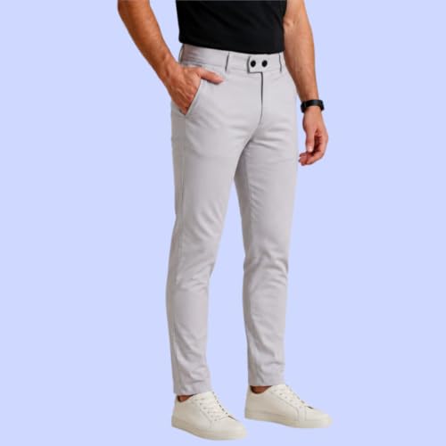 Image of Men's Formal Trousers | Premium Lycra Stretch Pants | Standard Fit | Comfortable Office, Business & Casual Wear | Stylish Men's Bottom Wear